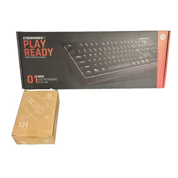Cyberpower Play Ready PC Wired Gaming Keyboard 01 Nohi + Elite Mouse M1 Bundle - Picture 5 of 5